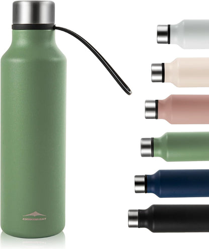 Insulated Stainless Steel Bottle Leakproof Thermal Flask 580 ml for Men Women Cream