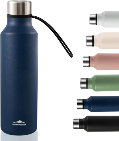 Insulated Stainless Steel Bottle Leakproof Thermal Flask 580 ml for Men Women Cream