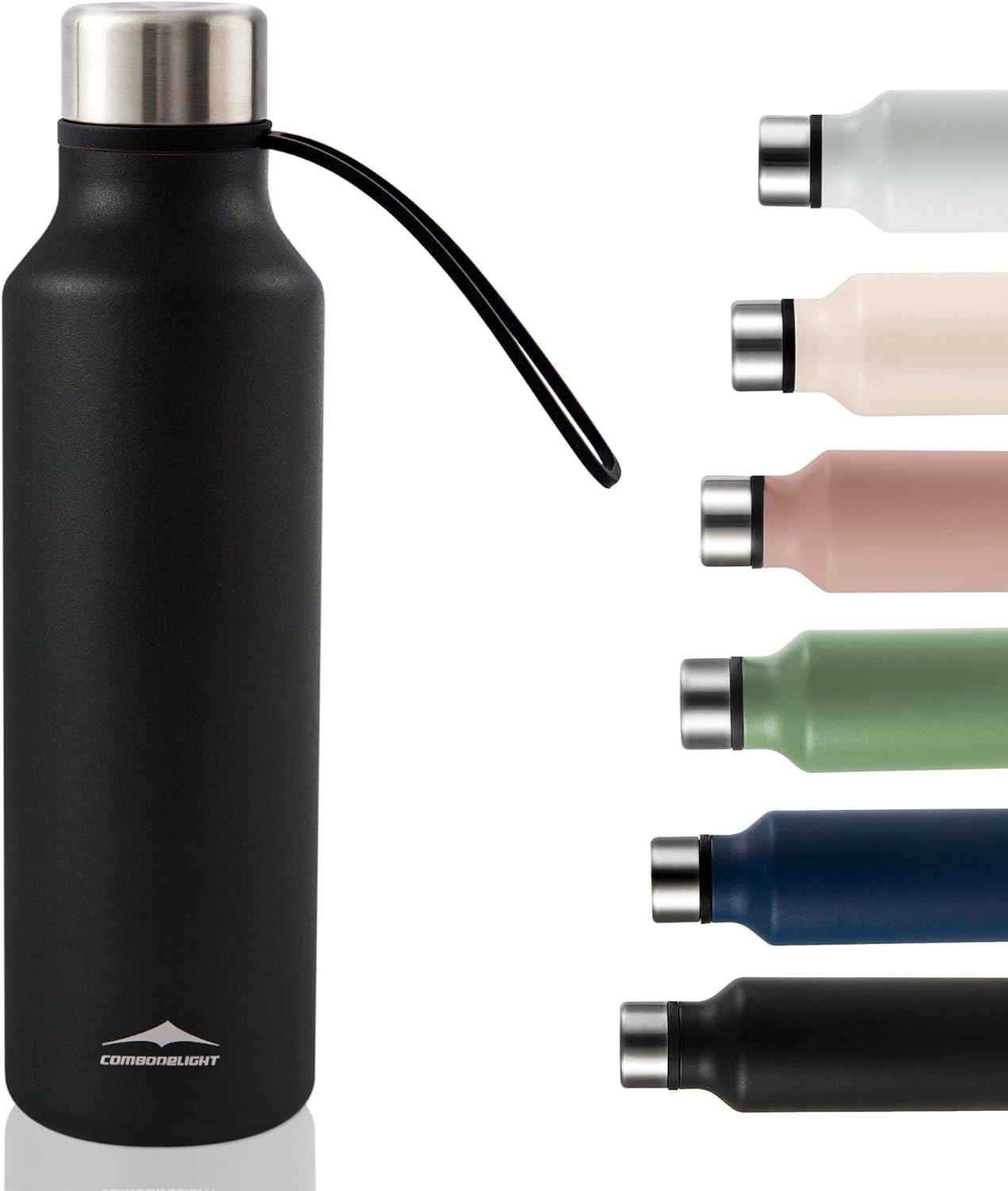 Insulated Stainless Steel Bottle Leakproof Thermal Flask 580 ml for Men Women Cream