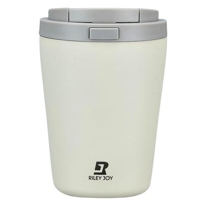 Insulated Coffee Mug for Travel with One-Tap Open Lid Spill Proof Stainless Steel Coffee Tumbler Car Mug Pink White 12OZ