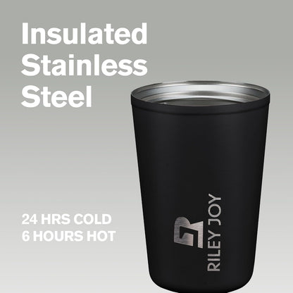 Insulated Coffee Mug for Travel Spill & Leak Proof Stainless Steel Coffee Tumbler Reusable Coffee Cup with Lid Black 13OZ