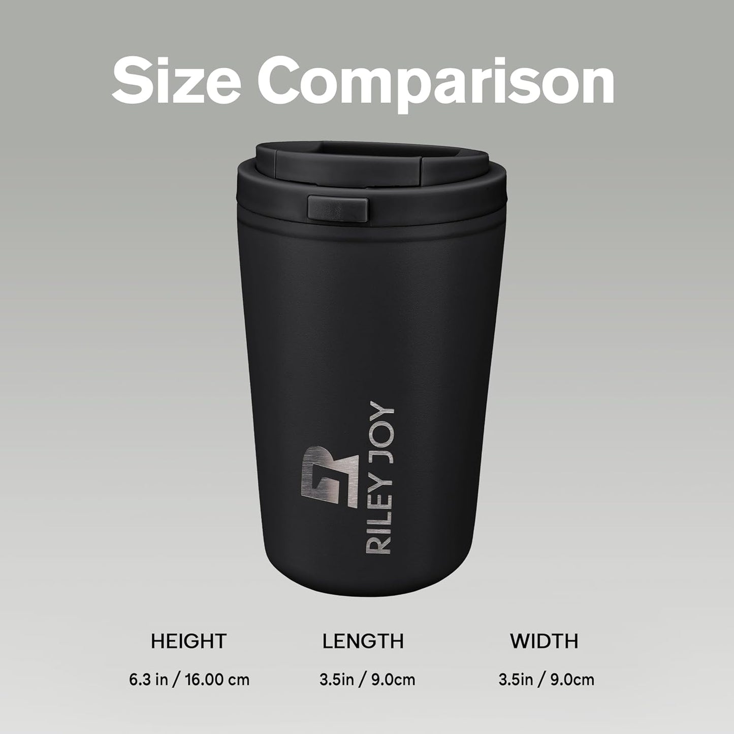 Insulated Coffee Mug for Travel Spill & Leak Proof Stainless Steel Coffee Tumbler Reusable Coffee Cup with Lid Black 13OZ