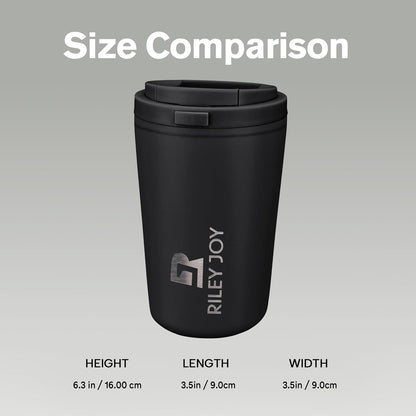 Insulated Coffee Mug for Travel Spill & Leak Proof Stainless Steel Coffee Tumbler Reusable Coffee Cup with Lid Black 13OZ