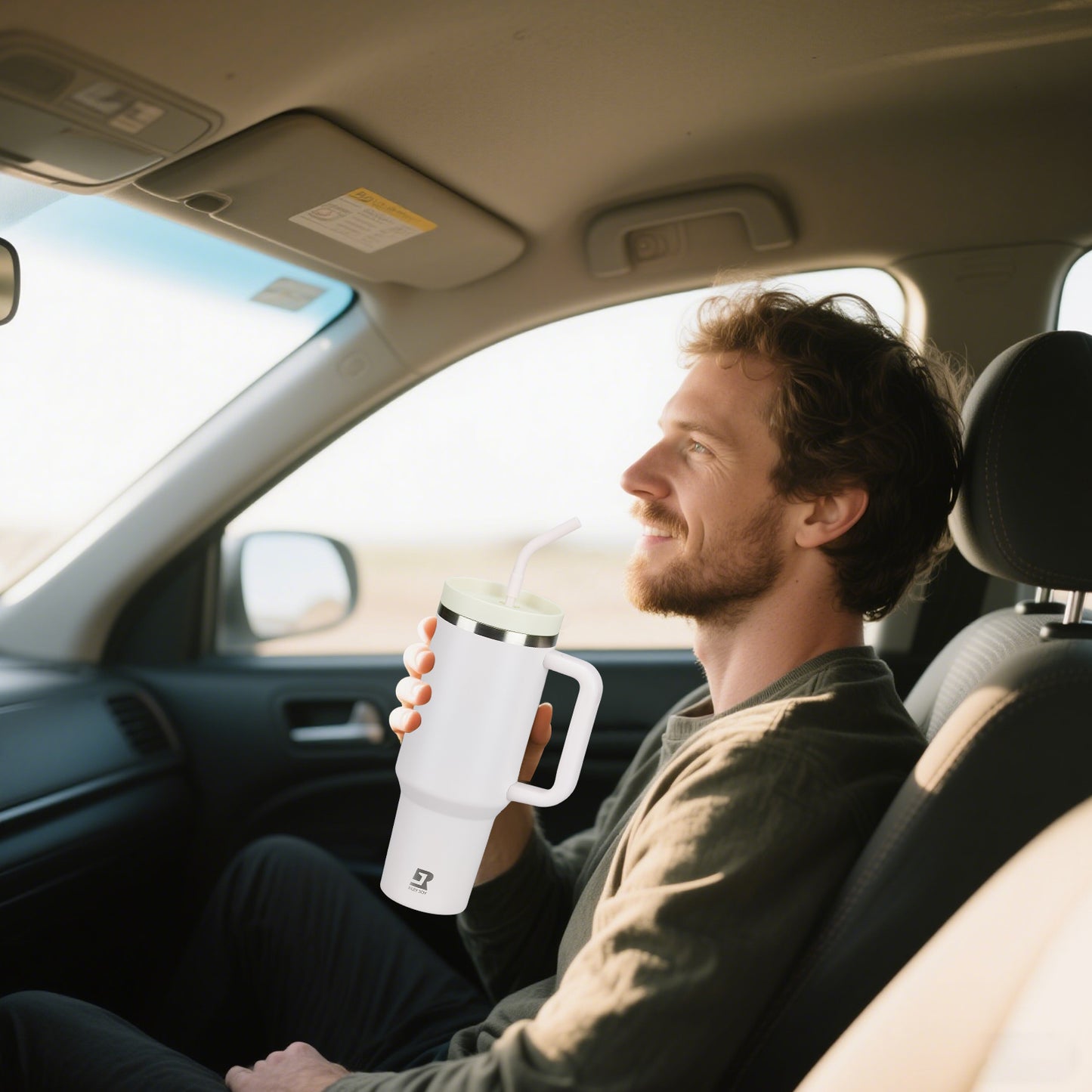 40oz Insulated Tumbler with Straw and Lid, Double-Wall Vacuum Stainless Steel Water Bottle, Keeps Drinks Hot and Cold for Hours, Travel Mug for Coffee Tea Water