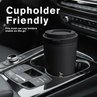Insulated Coffee Mug for Travel Spill & Leak Proof Stainless Steel Coffee Tumbler Reusable Coffee Cup with Lid Black 13OZ