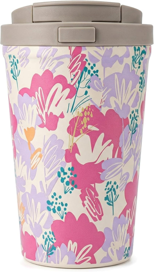 Insulated Coffee Mug for Travel Spill & Leak Proof Stainless Steel Coffee Tumbler Reusable Coffee Cup with Lid Purple 13OZ