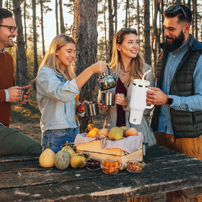 40oz Insulated Tumbler with Straw and Lid, Double-Wall Vacuum Stainless Steel Water Bottle, Keeps Drinks Hot and Cold for Hours, Travel Mug for Coffee Tea Water