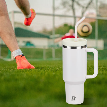 40oz Insulated Tumbler with Straw and Lid, Double-Wall Vacuum Stainless Steel Water Bottle, Keeps Drinks Hot and Cold for Hours, Travel Mug for Coffee Tea Water