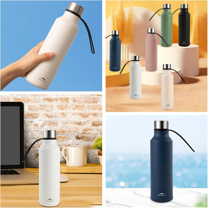 Insulated Stainless Steel Bottle Leakproof Thermal Flask 580 ml for Men Women Cream
