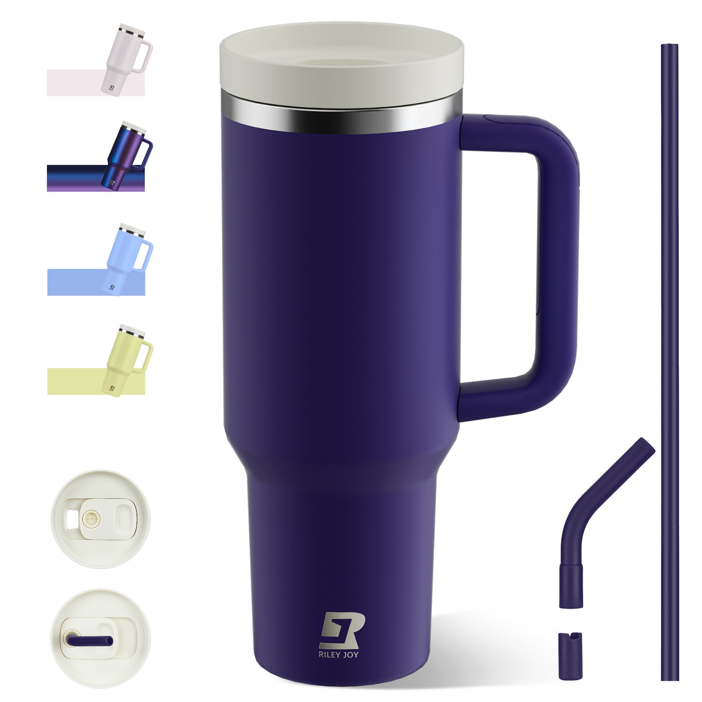 40oz Insulated Tumbler with Straw and Lid, Double-Wall Vacuum Stainless Steel Water Bottle, Keeps Drinks Hot and Cold for Hours, Travel Mug for Coffee Tea Water